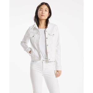 Levi’s Signature Gold White Denim Trucker Jacket Women’s Small Stretch Jean Coat